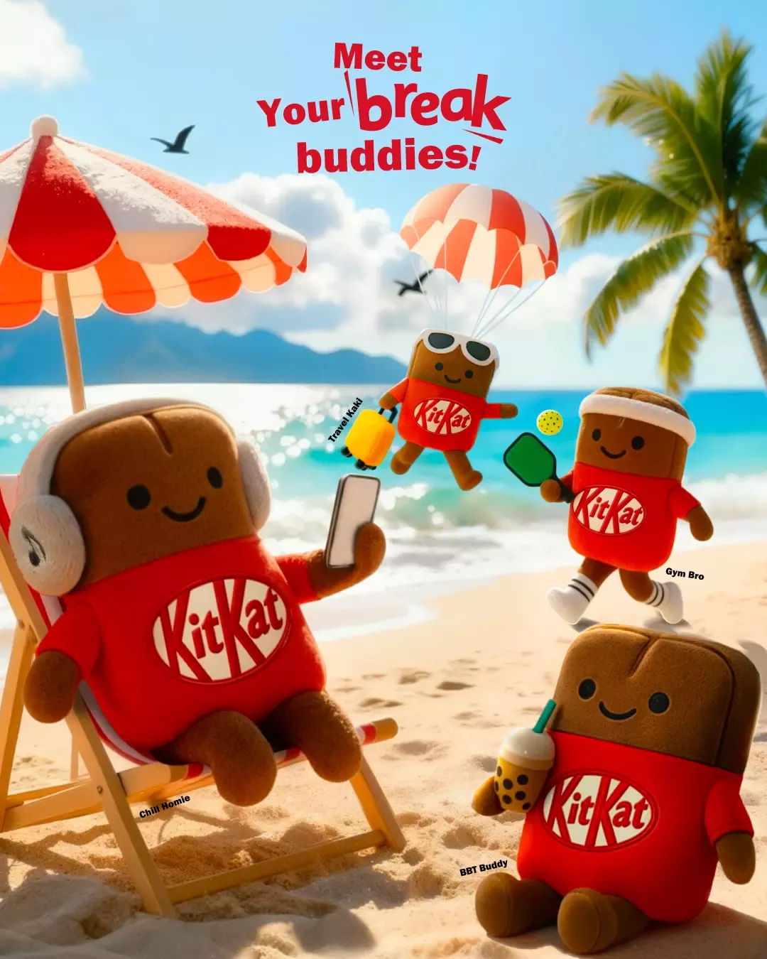 その他 DAC Breakfast Buddies KITKAT Releases First Ever 'Break Buddies' Collectibles | Nestlé
